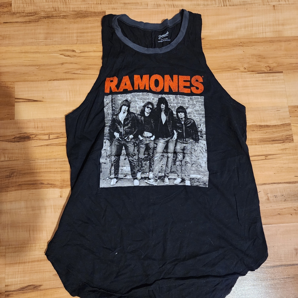 Black Ramones Graphic Tank Top
